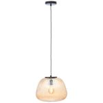 Brilliant Kaizen Hanglamp Glas Hanglamp Metaal Zwart Beige | 350mm - Geschikt voor 1x E27