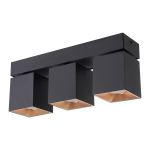 D'Lite Plafondlamp Kubo Aluminium Zwart | IP20 - Geschikt voor 3x GU10 