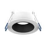 Noxion LED Spot Ares Diep ring Wit - met Binnenring Zwart | Zaagmaat 68mm - incl. GU10 Fitting